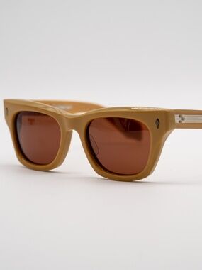 Jacques Marie Mage Dealan Sunglasses Square Tan Beige Brown 50 20 JMMDE10R